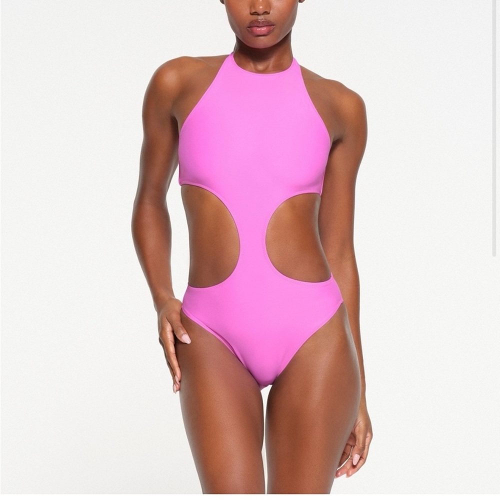 SKIMS Pink Women Swim One Piece